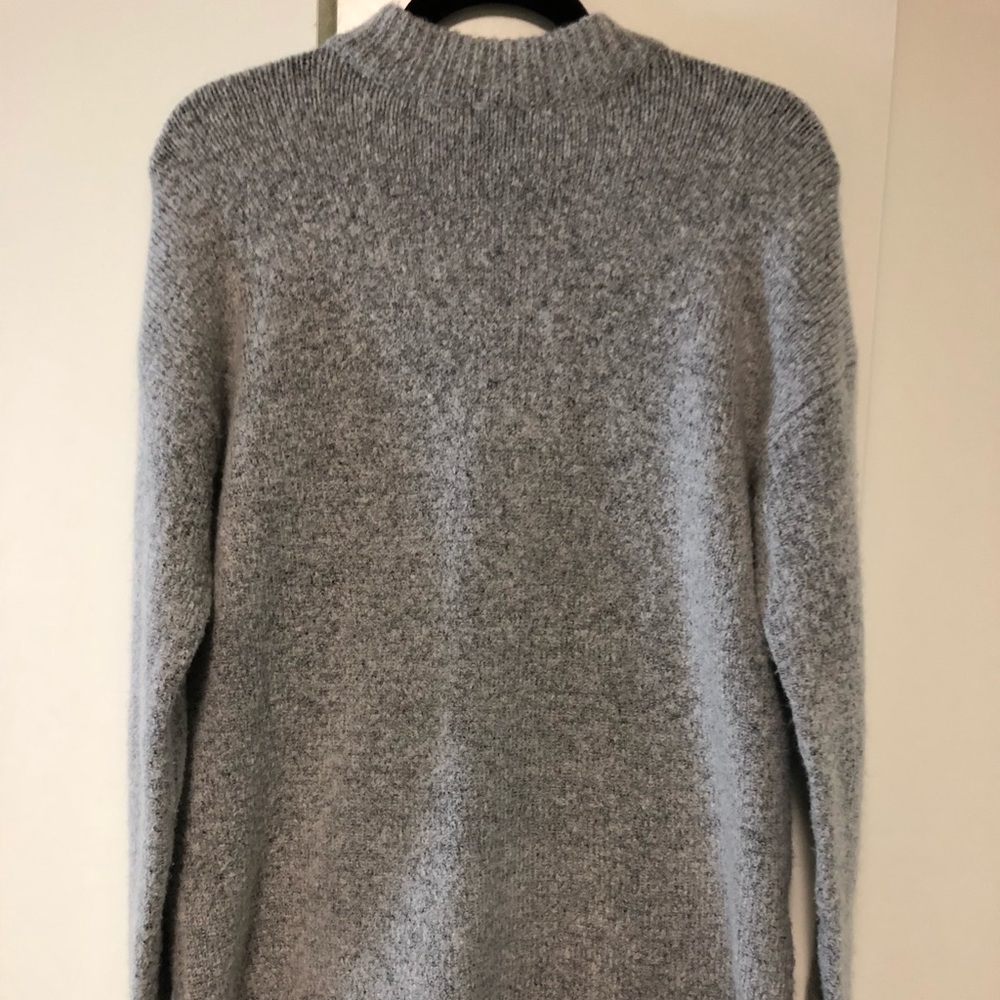 Grey hi-low slit sweater